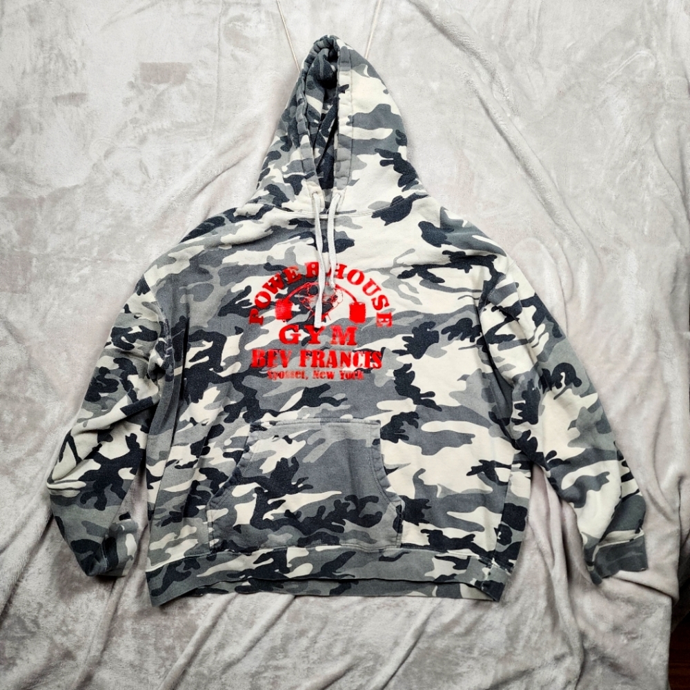 Powerhouse Gym Limited Edition Gray Camo Hoodie 3XL